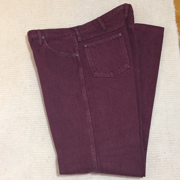 7s Vintage Wrangler Burgundy Jeans 